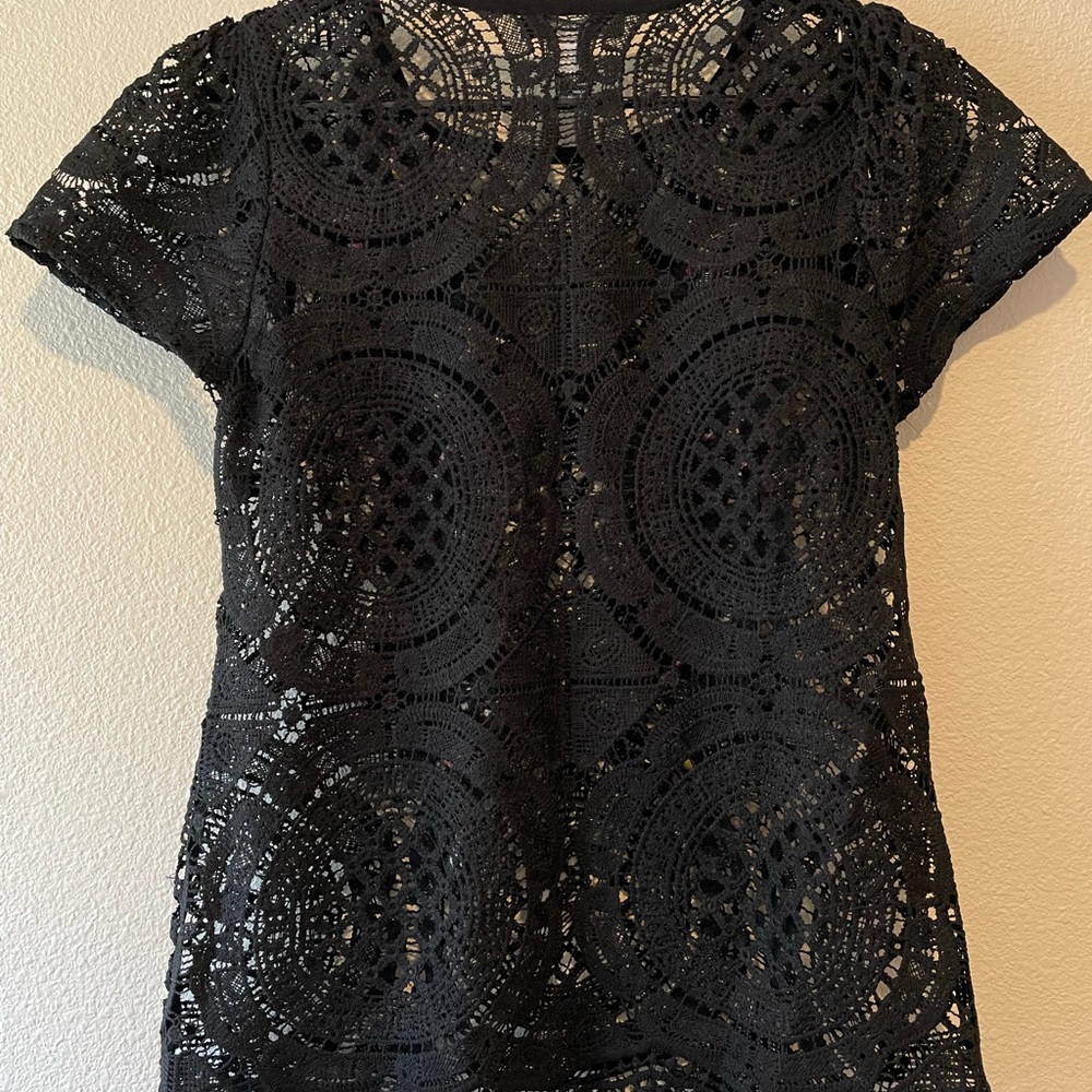 INC Lace Embroidered Top - Picture 5 of 5
